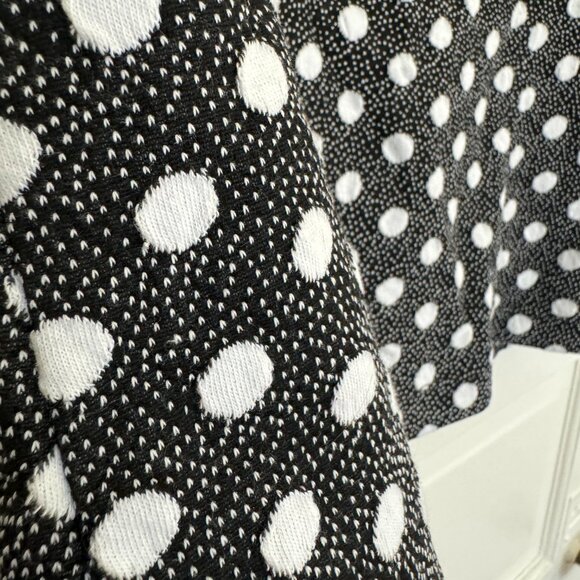 Anthropologie Maeve Black & White Polka Dot Jaquard Tank Top / Sleeveless - M - Picture 3 of 4